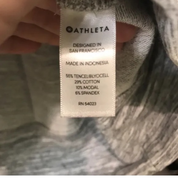 Athleta Marl Gray Bandha Yoga Sweatshirt Tencel/Lyocell Modal pullover soft cozy - Picture 8 of 10